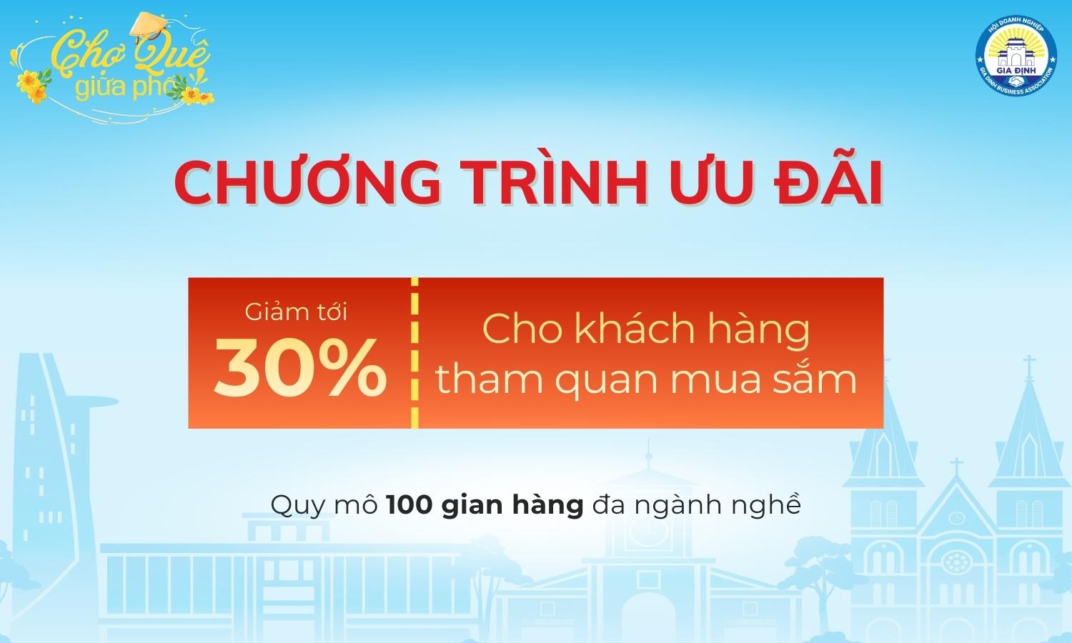Chương trình ưu đãi dành cho khách hàng đến tham quan và mua sắm tại các gian hàng